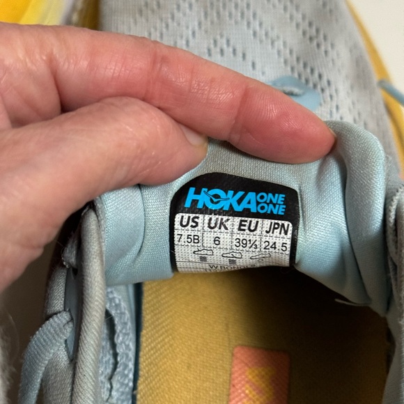 Hoka Running Shoes - Gray and Orange size 7.5 - Picture 3 of 8